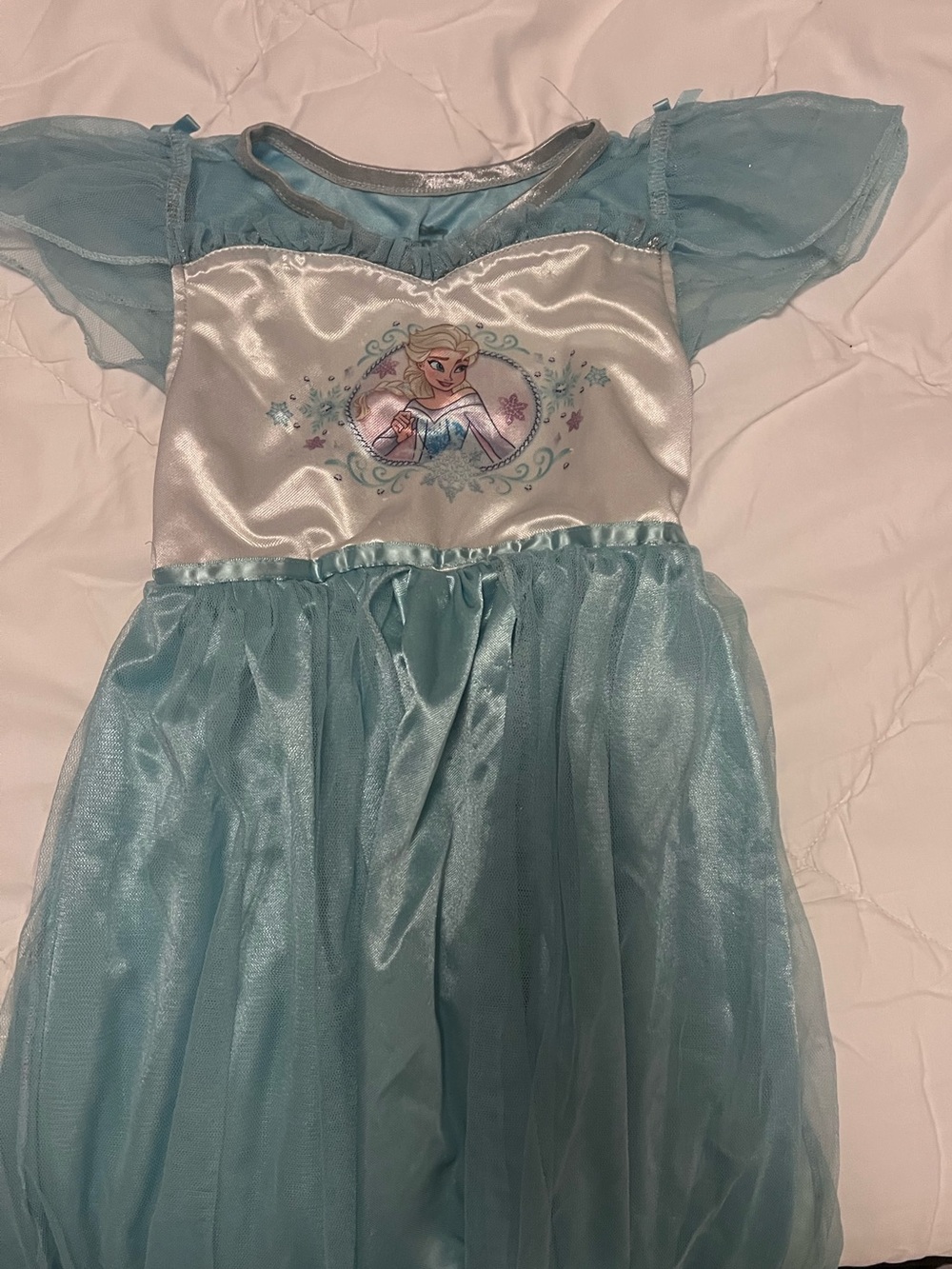 Disney Elsa Light Blue Satin and Sheer nightgown